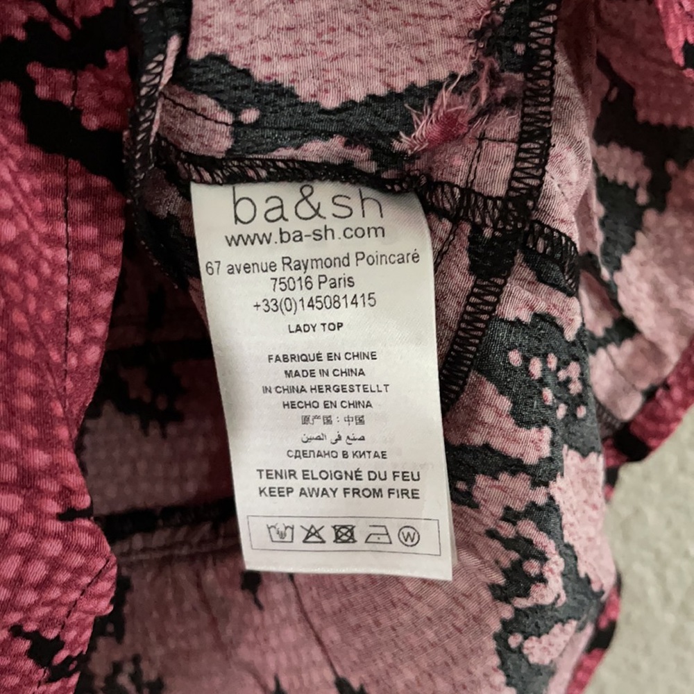 Ba&Sh Cleo Python Print Top In Rose - image 6
